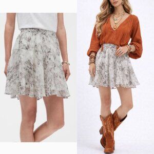 Banana‎ Republic Factory Women's Snakeskin Printed Mini Chiffon Tiered Skirt 2